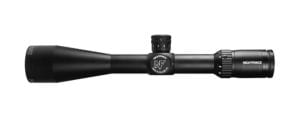 A nightforce branded black rifle scope