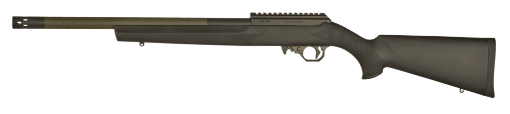 A green sleeve superlite rifle with hogue stock