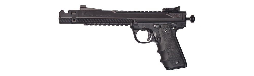 slim black rubber pistol